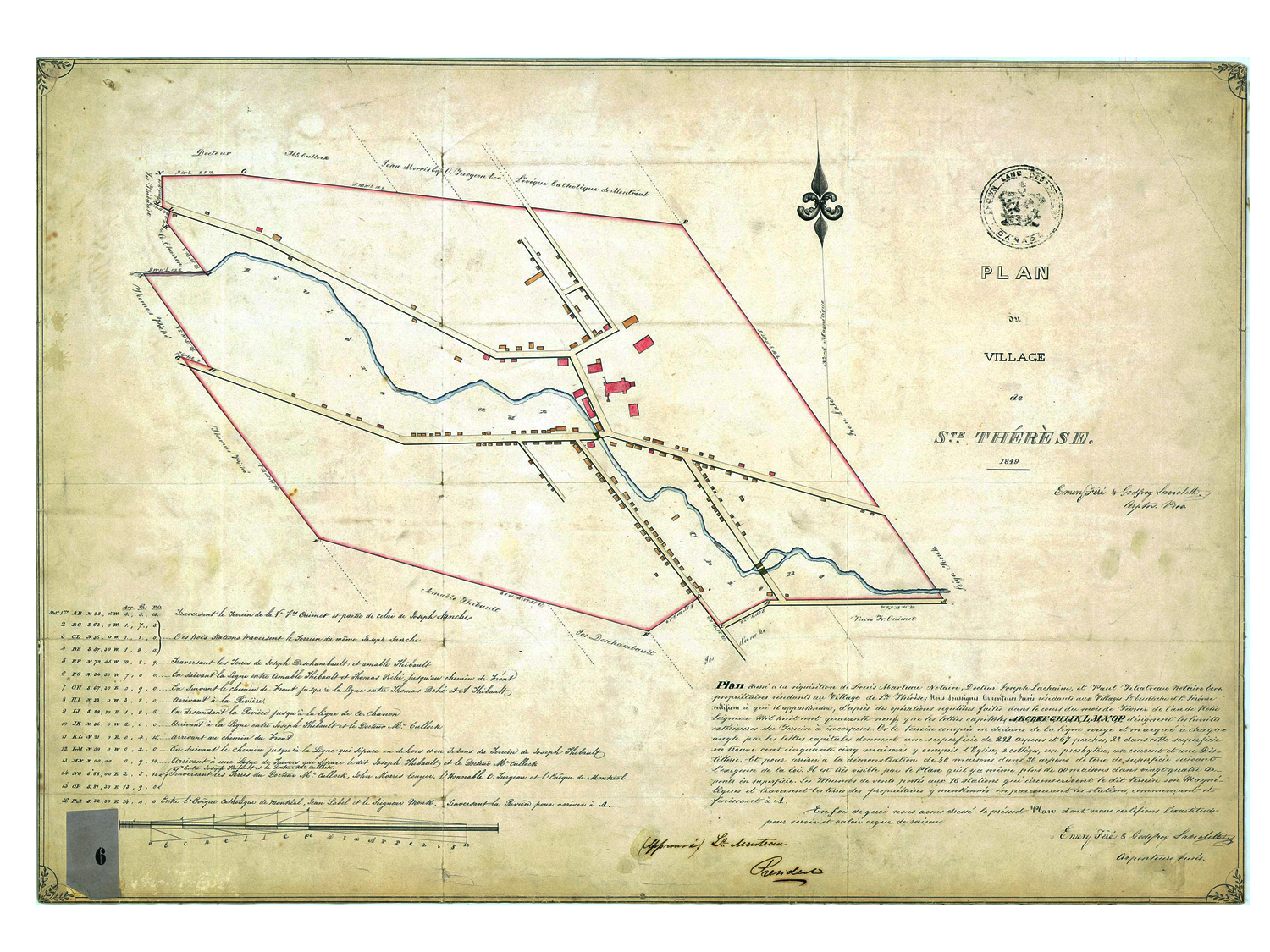 1849_Plan_village_Sainte-Thérèse - Plan du village de Sainte-Thérèse en 1849. BAnQ, E21,S555,SS1,SSS23,PT.3
